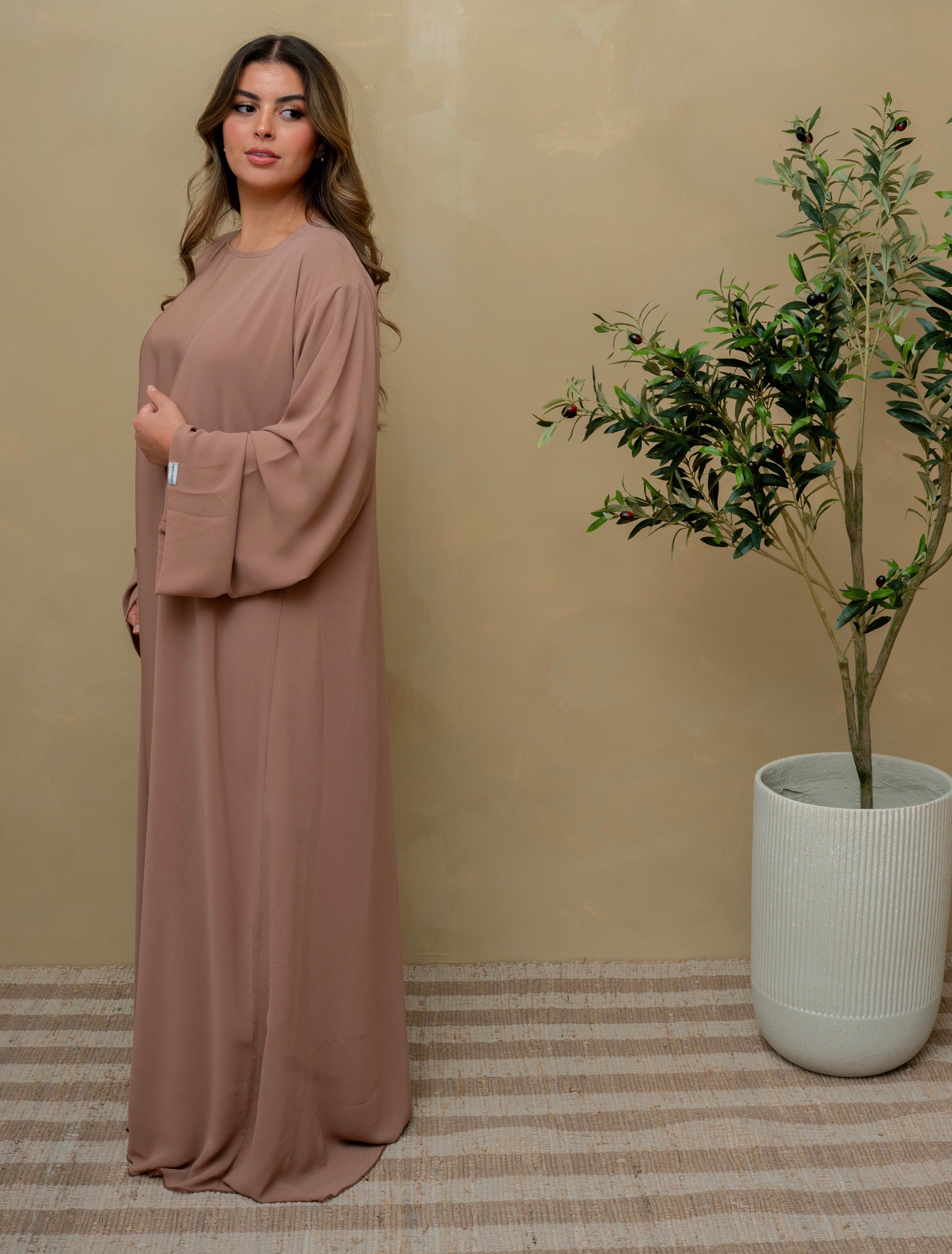 PREMIUM ABAYA 3 PIECE’S - DUSTY PINK