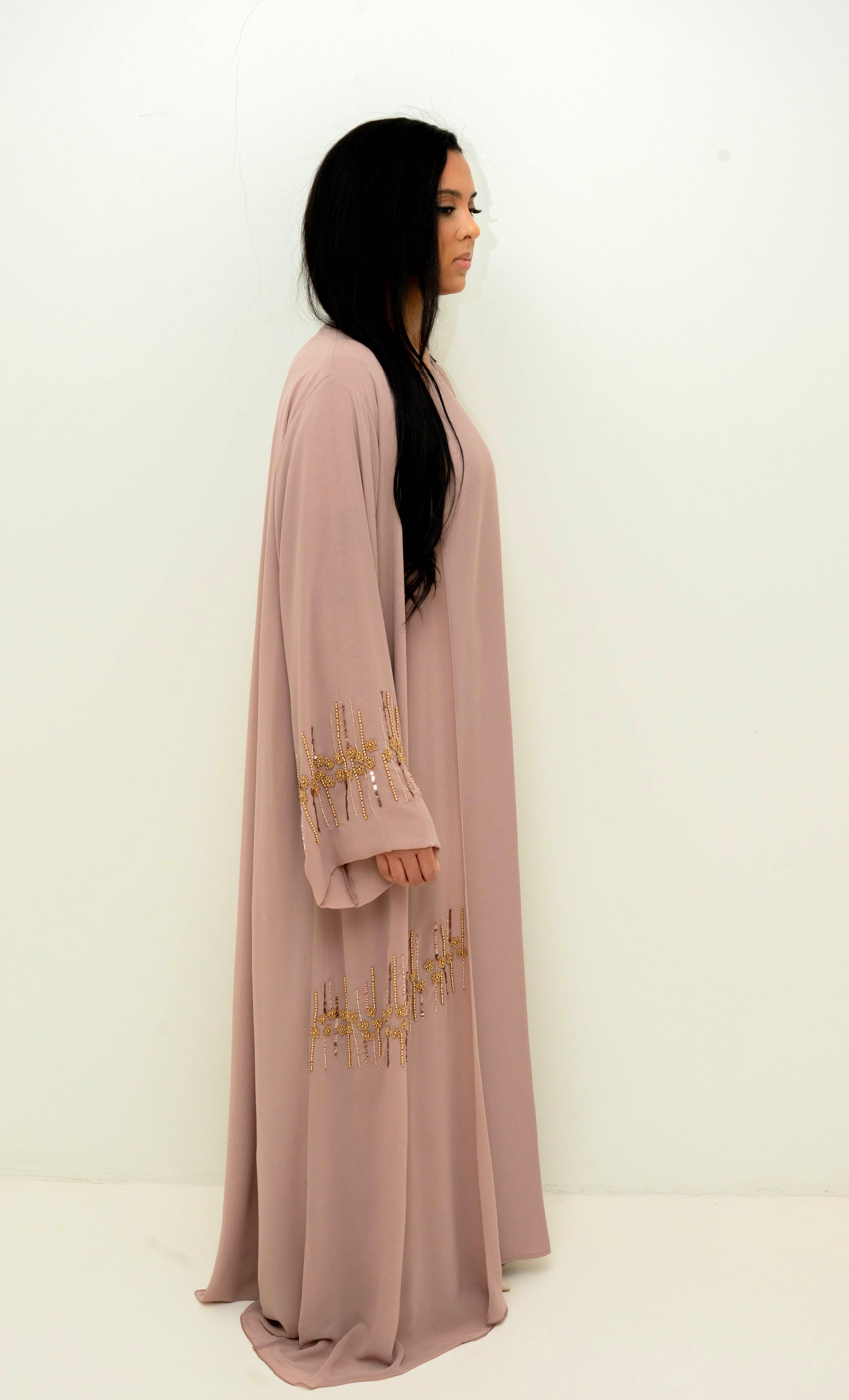 ABAYA RAFINA 3 PIECE’S - MUTED ROSE