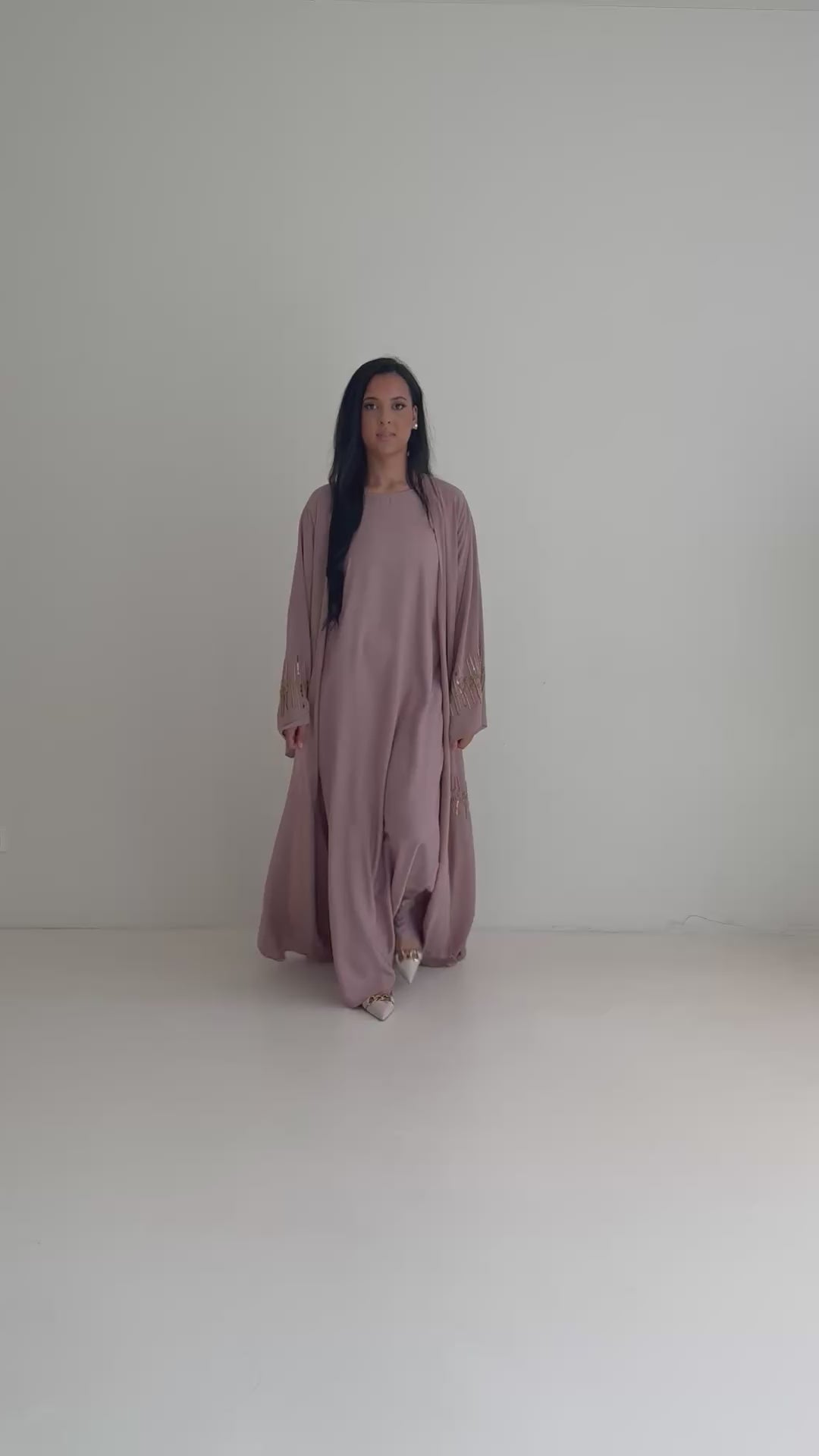 ABAYA RAFINA 3 PIECE’S - MUTED ROSE