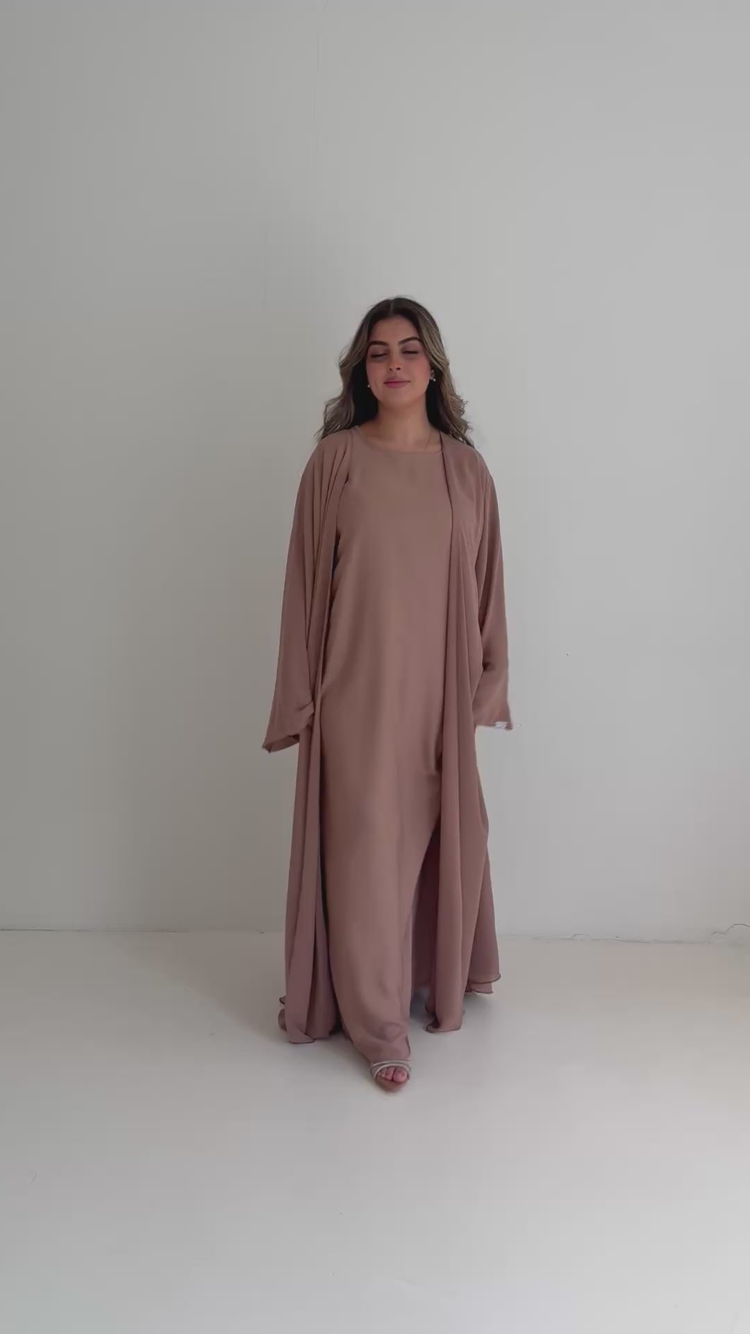 PREMIUM ABAYA 3 PIECE’S - DUSTY PINK